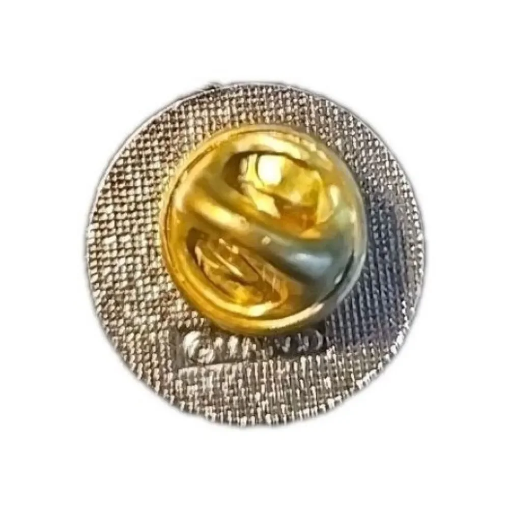 Vtg Soccer Ball Silver Tone Lapel Pin Hat Lanyard Pin